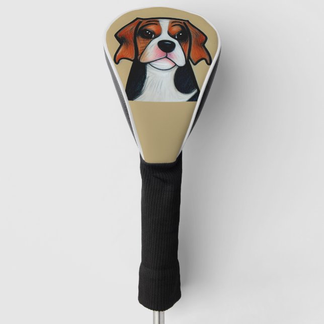 Beagle - Cartoon Golf Head Cover Golf Headcover (Vorderseite)