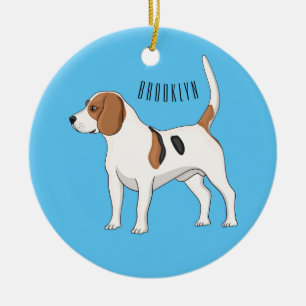 Beagle Cartoon Keramik Ornament