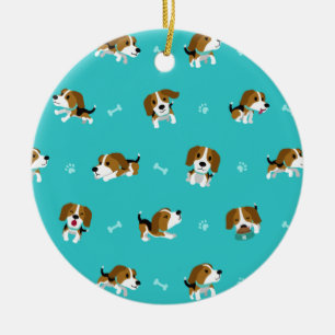 Beagle Cartoon Keramik Ornament