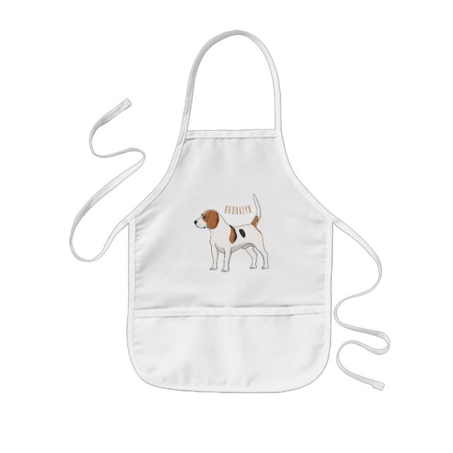 Beagle Cartoon Kinderschürze (Vorne)