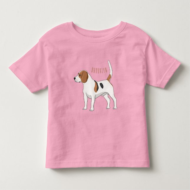 Beagle Cartoon Kleinkind T-shirt (Vorderseite)