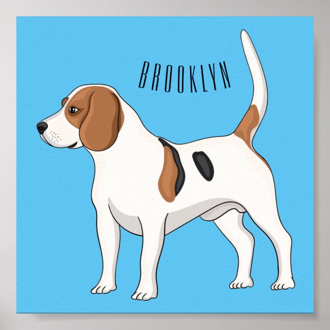 Beagle Cartoon Poster (Vorne)