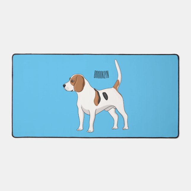 Beagle Cartoon Schreibtischunterlage (Vorderseite)