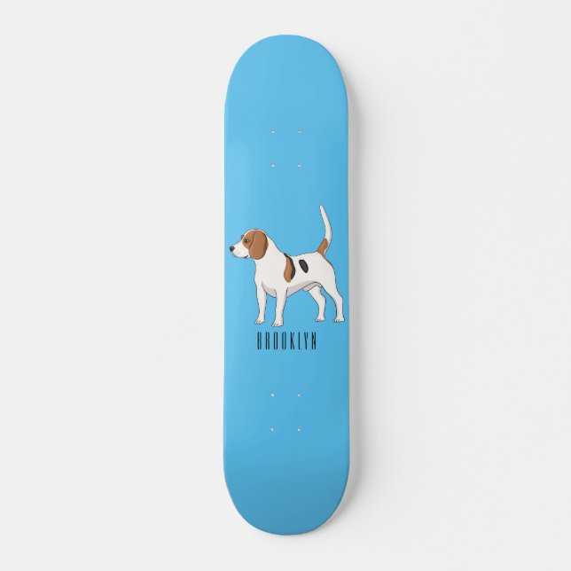 Beagle Cartoon Skateboard (Vorne)