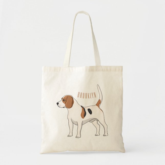 Beagle Cartoon Tragetasche (Vorne)