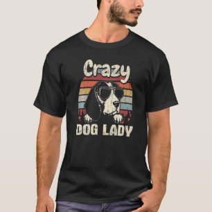 Beagle Crazy Dog Lady Vintag Mother Day Retro T-Shirt