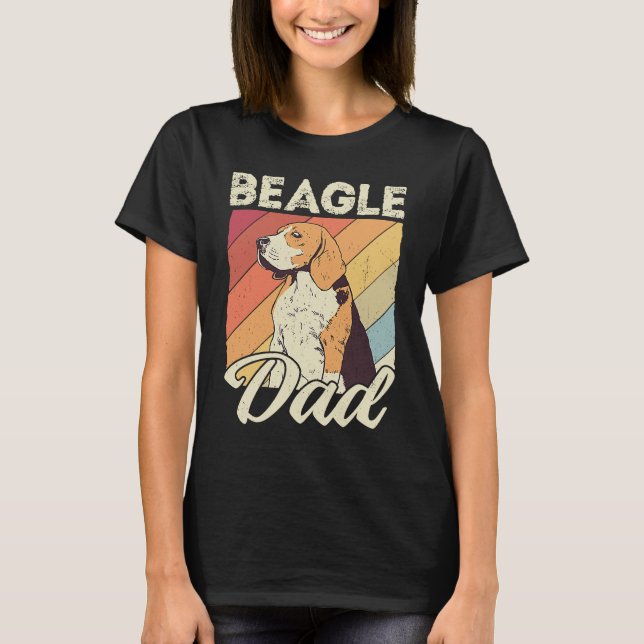 Beagle dad dog dad daddy master dogs beagle T-Shirt (Vorderseite)
