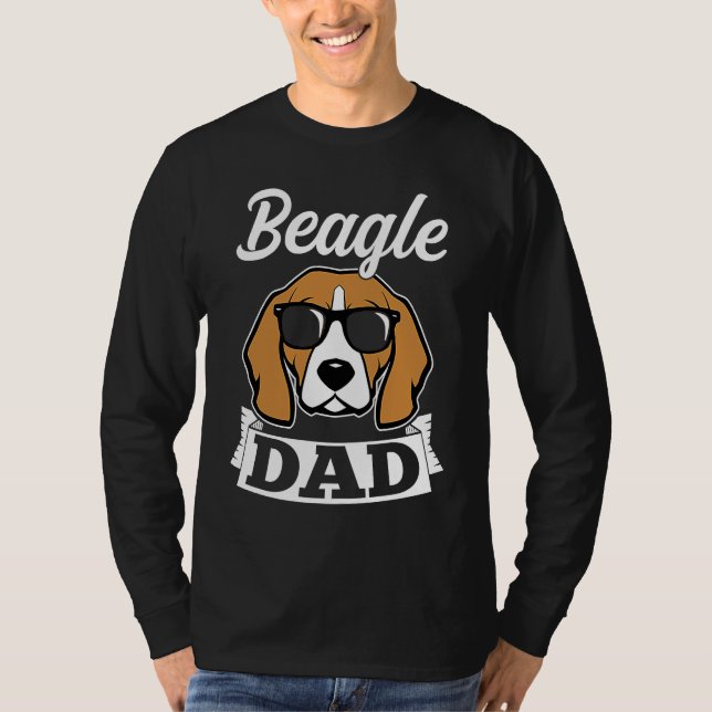 Beagle dad dog daddy daddy master walking T-Shirt (Vorderseite)