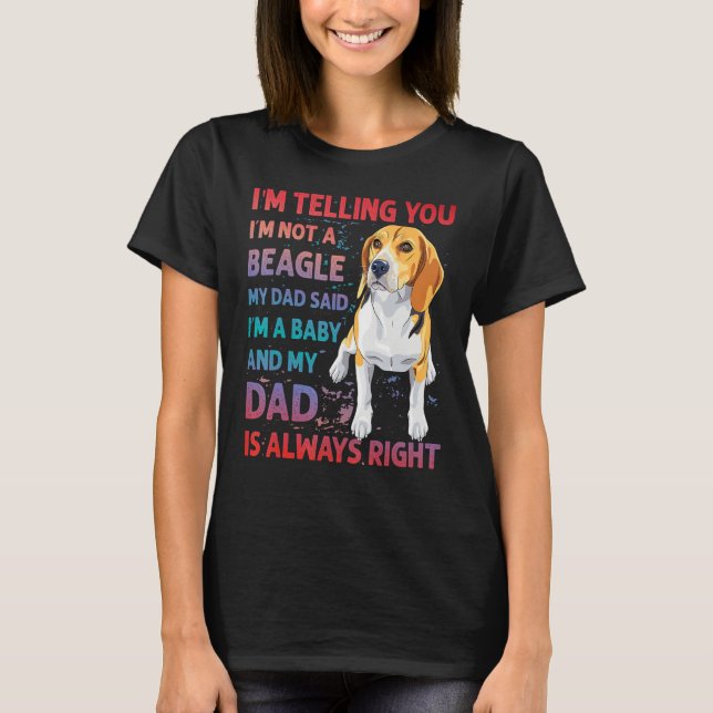 Beagle Dad dog funny saying T-Shirt (Vorderseite)
