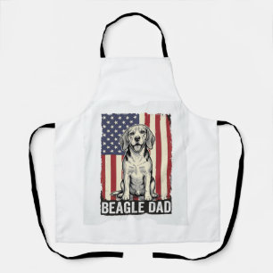 Beagle Dad Patriotisches Vintage-Hund-Shirt-Design Schürze
