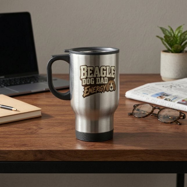 Beagle-Daddy-Energie-Reisebecher Reisebecher (Beagle Dad Energy Travel Mug)
