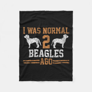 Beagle, dass ich vor zwei Beagles Vintage Geschenk Fleecedecke