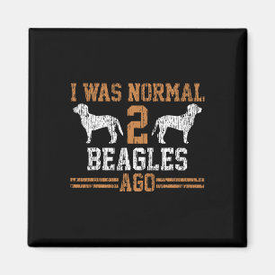 Beagle, dass ich vor zwei Beagles Vintage Geschenk Magnet