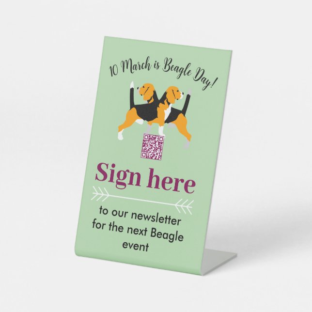 Beagle day sockelschild (Vorderseite)