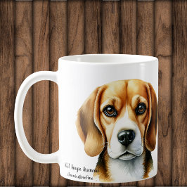 Beagle der Wasserfarbe Kaffeetasse