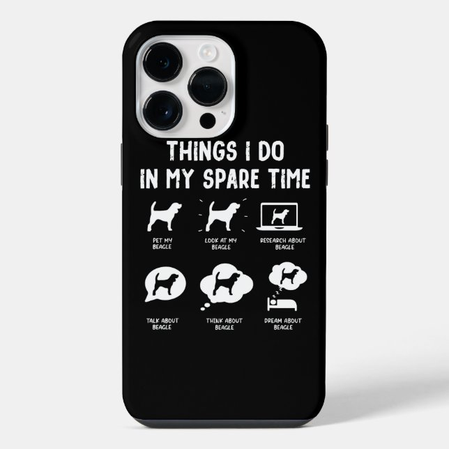 Beagle Dinge tun in der Freizeit/ Lustiger Beagle iPhone Hülle (Rückseite)
