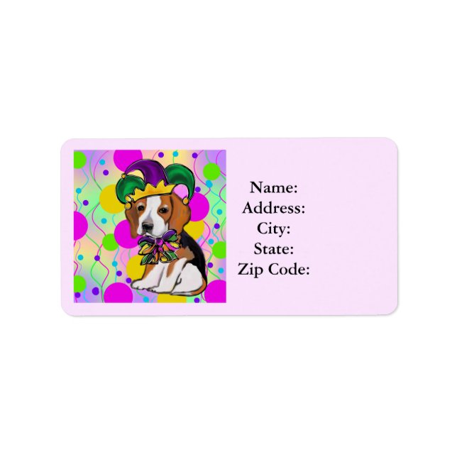 Beagle Dog Adressaufkleber (Vorne)