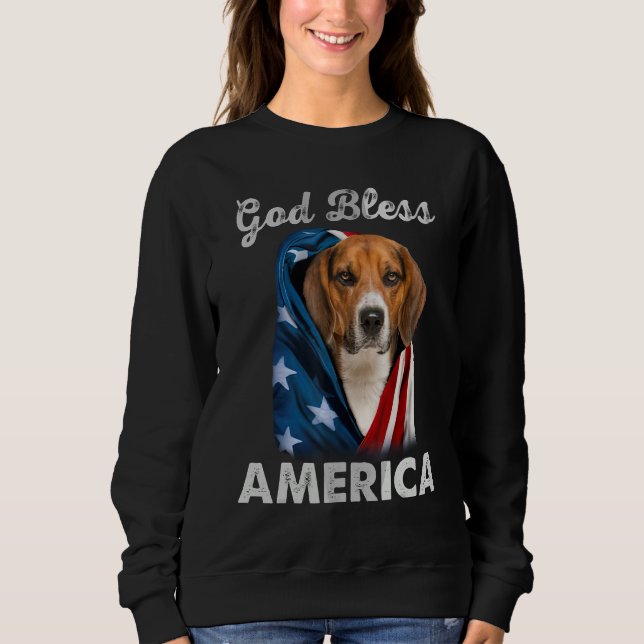 Beagle Dog American USA Flag 4th of July Dog  Owne Sweatshirt (Vorderseite)