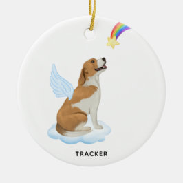 Beagle Dog Angel Wings Personalisiertes Haustier M Keramik Ornament