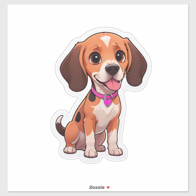 Beagle Dog Aufkleber (Blatt)