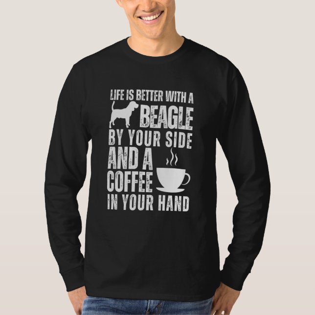 Beagle Dog Beagles Coffee Beagle Mom T-Shirt (Vorderseite)