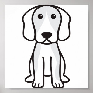 Beagle Dog Cartoon Poster