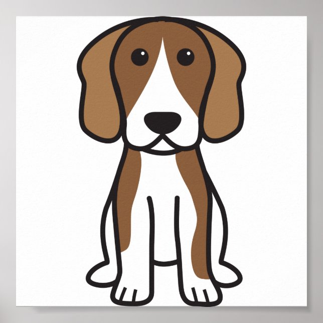 Beagle Dog Cartoon Poster (Vorne)