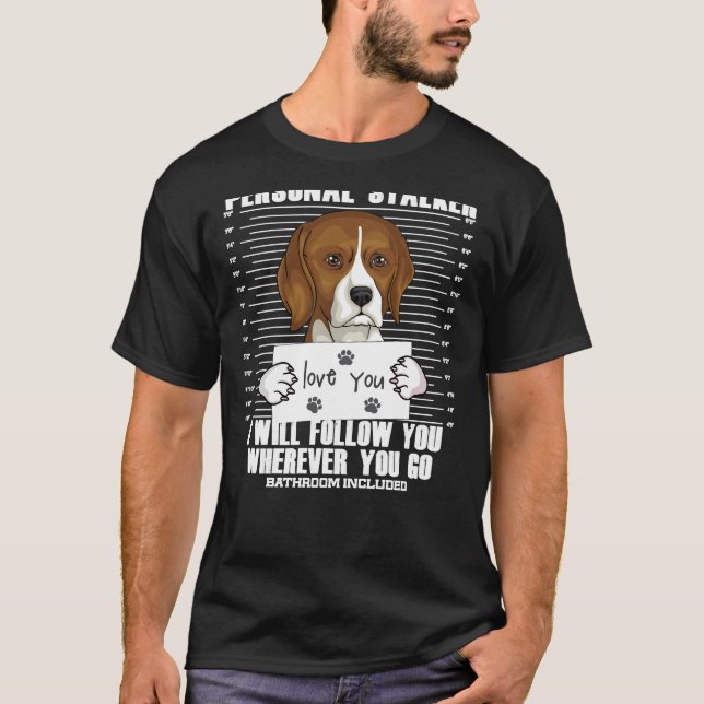 Beagle Dog Cartoon T-Shirt (Vorderseite)