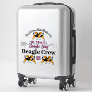 Beagle Dog Day Postsendung Aufkleber