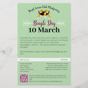 Beagle Dog Day Postversand Briefpapier