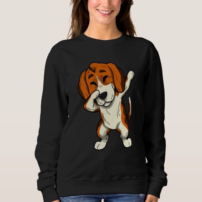 Beagle Dog Dogs Dabbing Beagle Sweatshirt (Vorderseite)