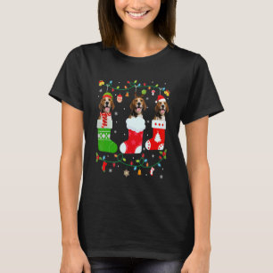Beagle Dog Drei Weihnachtssocken Sweater Xmas Hund T-Shirt