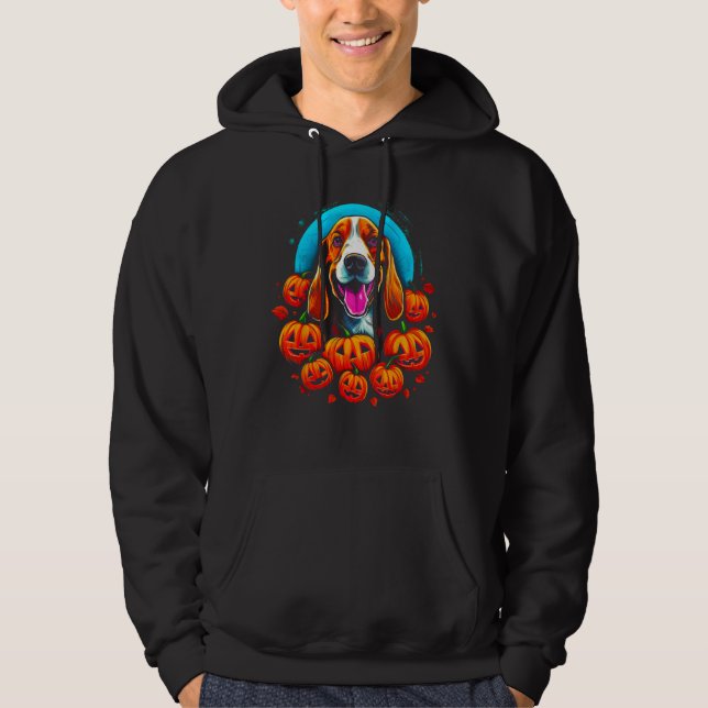 Beagle Dog Halloween Hoodie (Vorderseite)