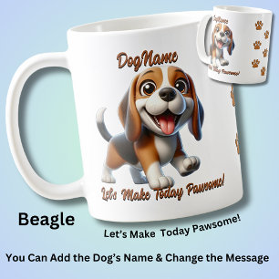 Beagle - Dog hinzufügen, Text ändern Kaffeetasse