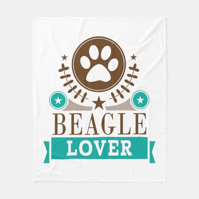 Beagle Dog Lover Fleecedecke (Vorderseite)