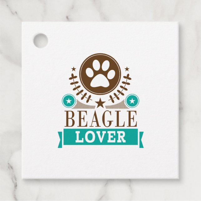 Beagle Dog Lover Geschenkanhänger (Vorderseite)