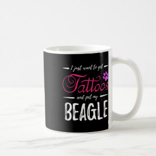 Beagle Dog Lover Tattoo Funny Dog Mama Geschenk Id Kaffeetasse