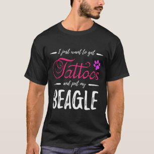 Beagle Dog Lover Tattoo Funny Dog Mama Geschenk Id T-Shirt