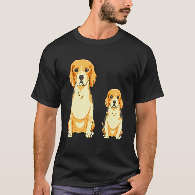 Beagle Dog Mama Puppy Hunting Dog T-Shirt (Vorderseite)