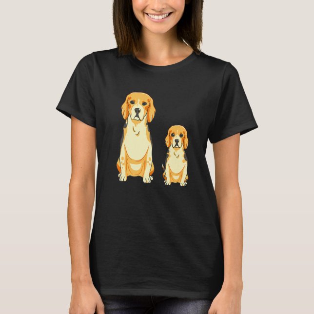 Beagle Dog Mama Puppy Hunting Dog   T-Shirt (Vorderseite)