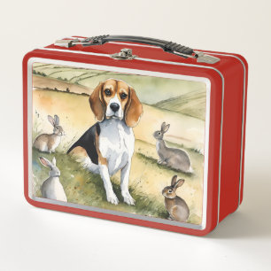 Beagle Dog Metal Lunchbox