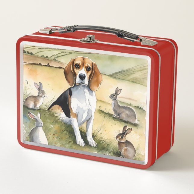 Beagle Dog Metal Lunchbox (Vorderseite)