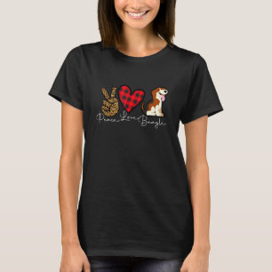 Beagle Dog Niedlich Peace Liebe Welpe T-Shirt