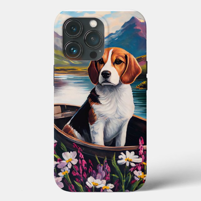 Beagle Dog on a Paddle: Ein Landschaftliches Abent Case-Mate iPhone Hülle (Rückseite)