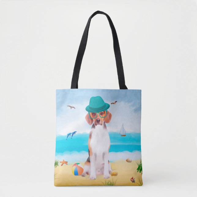 Beagle Dog on Beach (Vorderseite)
