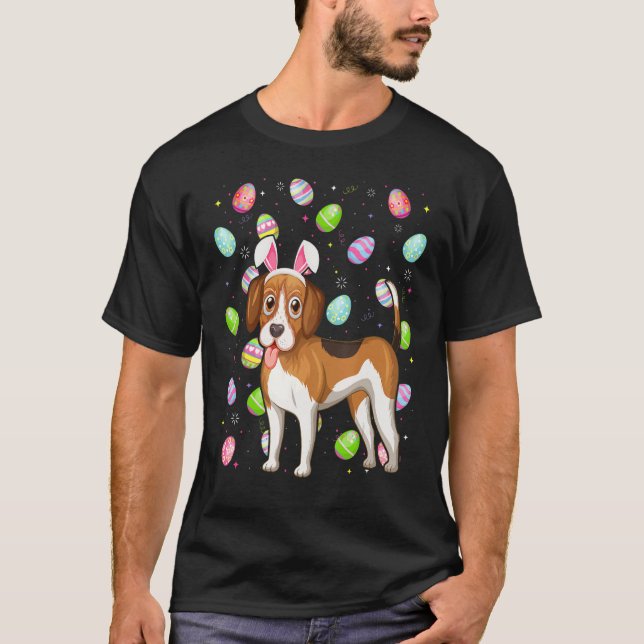 Beagle Dog Ostereier Beagle Ostern Sonntag T-Shirt (Vorderseite)