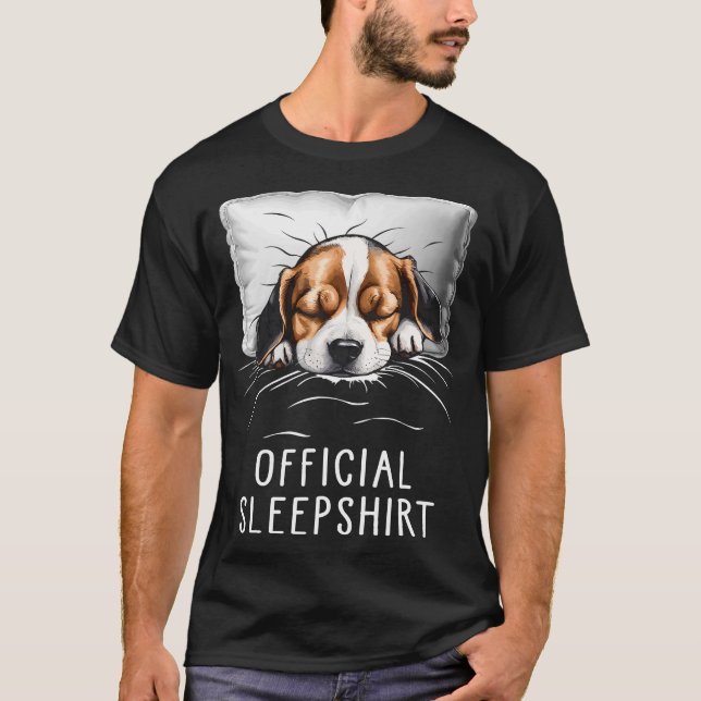 Beagle Dog Owner Official Sleep T-Shirt (Vorderseite)