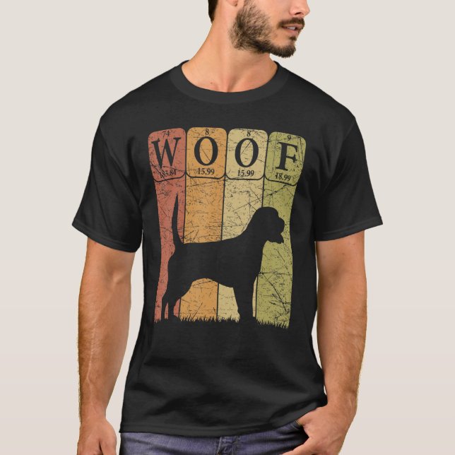 Beagle Dog Periodische Tischelemente Hund viel lus T-Shirt (Vorderseite)
