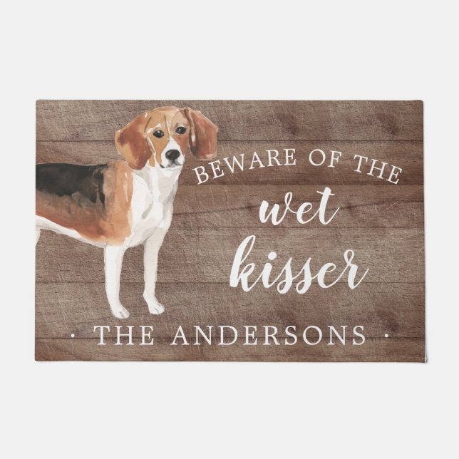 Beagle Dog Personalisiert Dog Mat Fußmatte (Vorderseite)