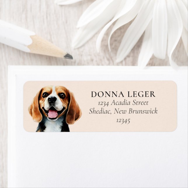 Beagle Dog Personalisierte Adresse (Insitu)